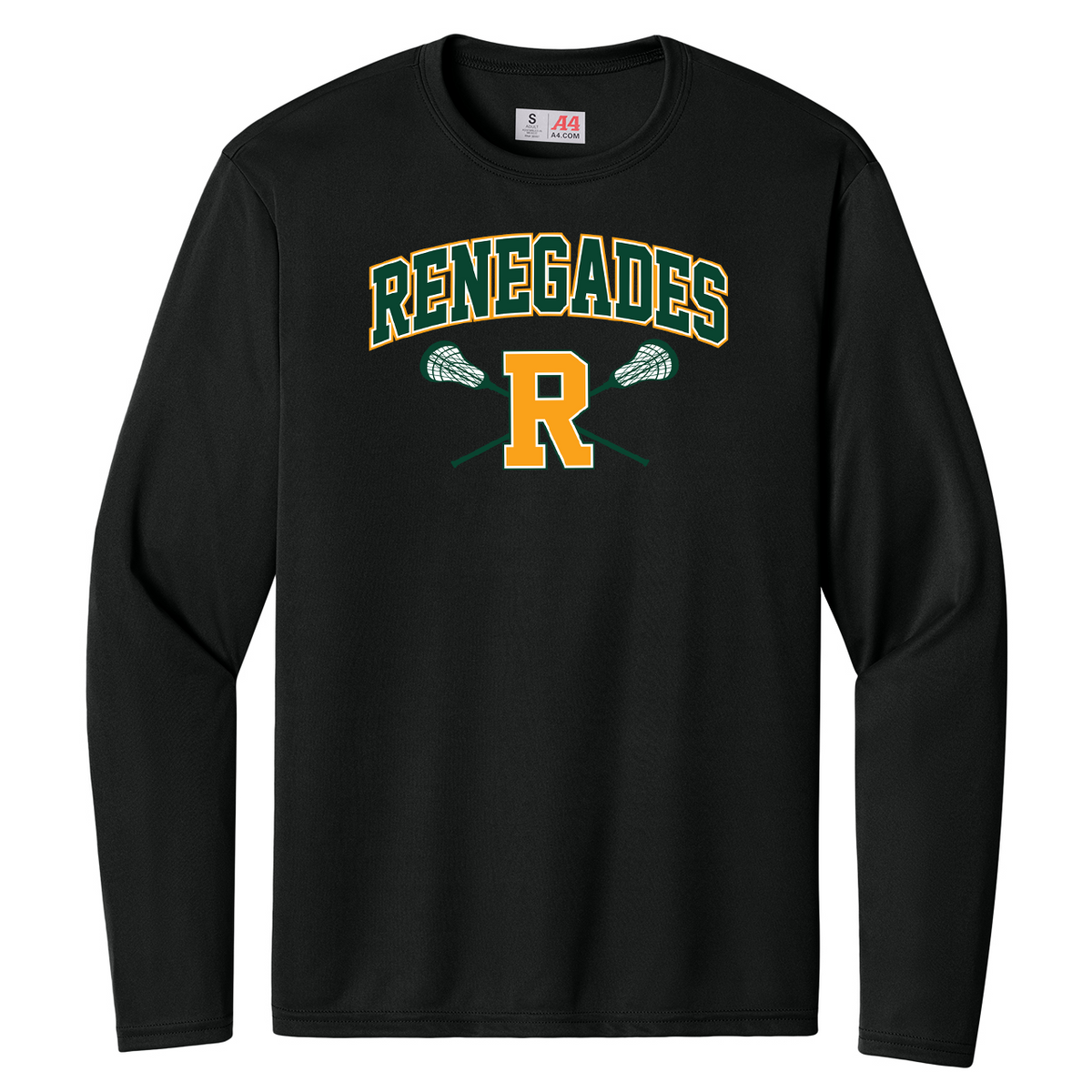 NJ Renegades Lacrosse A4 Cooling Performance Long Sleeve Crew