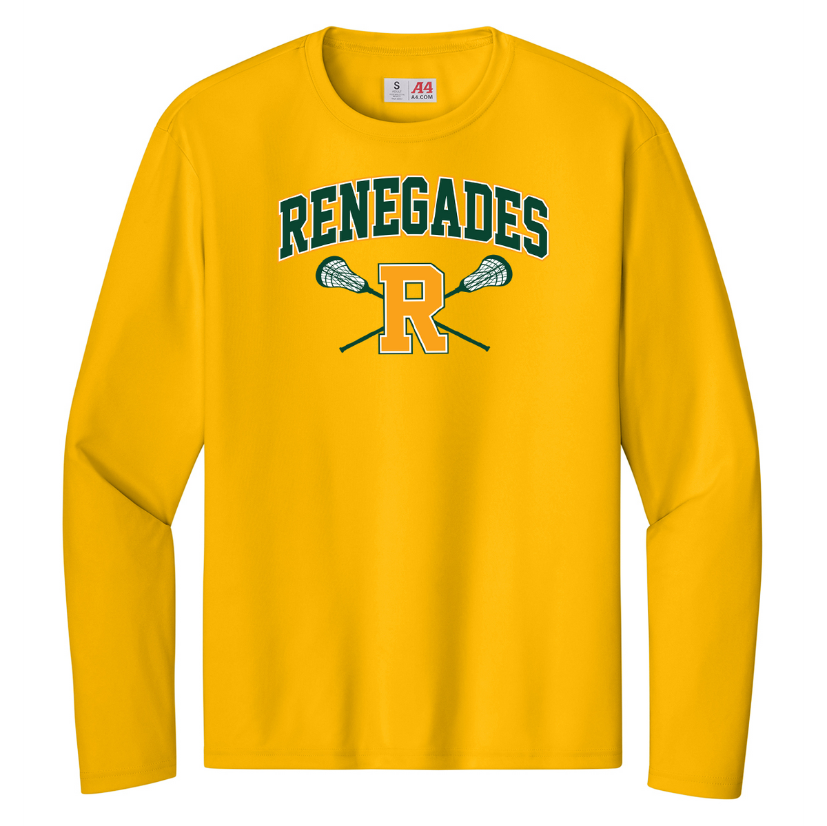 NJ Renegades Lacrosse A4 Cooling Performance Long Sleeve Crew