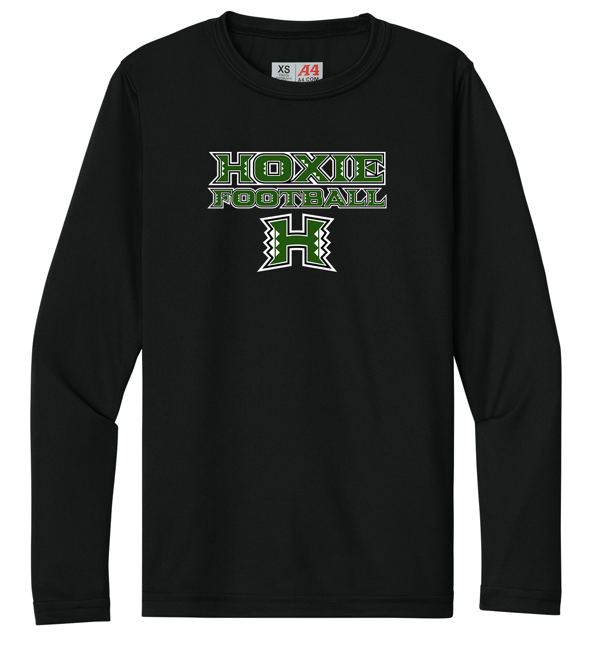 Hoxie Mustangs Football Long Sleeve Performance Crew