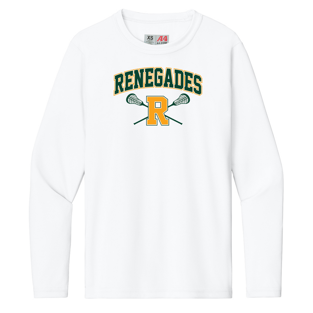 NJ Renegades Lacrosse A4 Cooling Performance Long Sleeve Crew