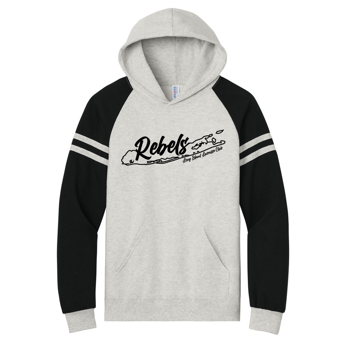 Rebels Lacrosse Colorblocked Raglan Hooded Sweatshirt