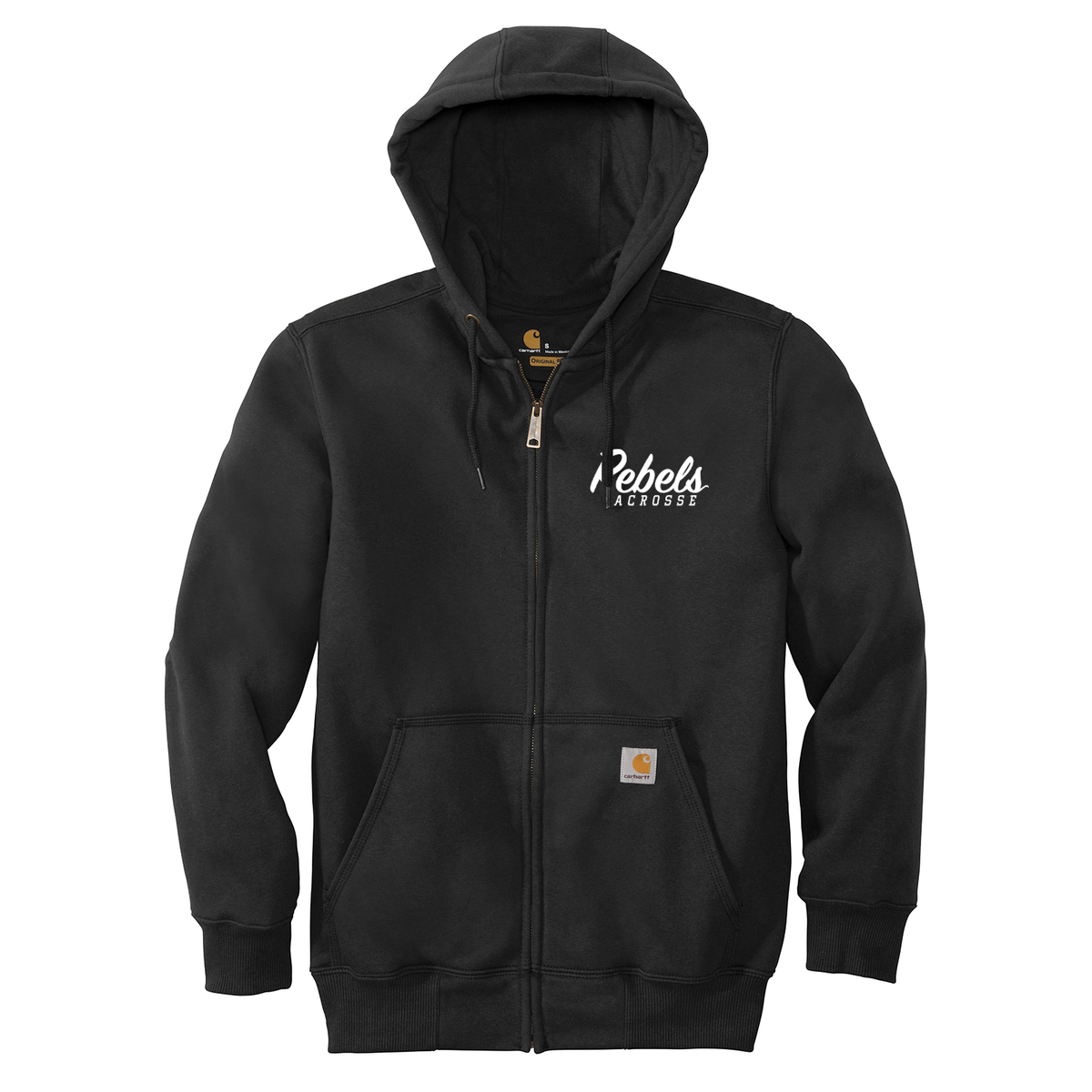 Rebels Lacrosse Carhartt Rain Defender Paxton Heavyweight Hooded Zip-Front Sweatshirt