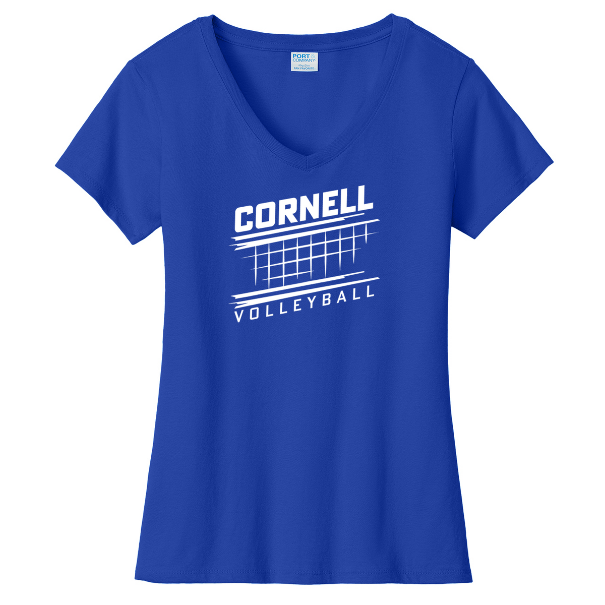 Cornell HS Volleyball Ladies Fan Favorite V-Neck Tee