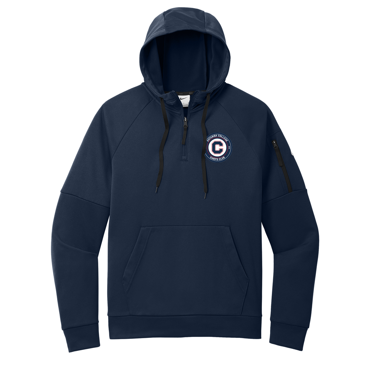 Catawba College Chiefs Club Nike Therma-FIT Pocket 1/4-Zip Fleece Hoodie