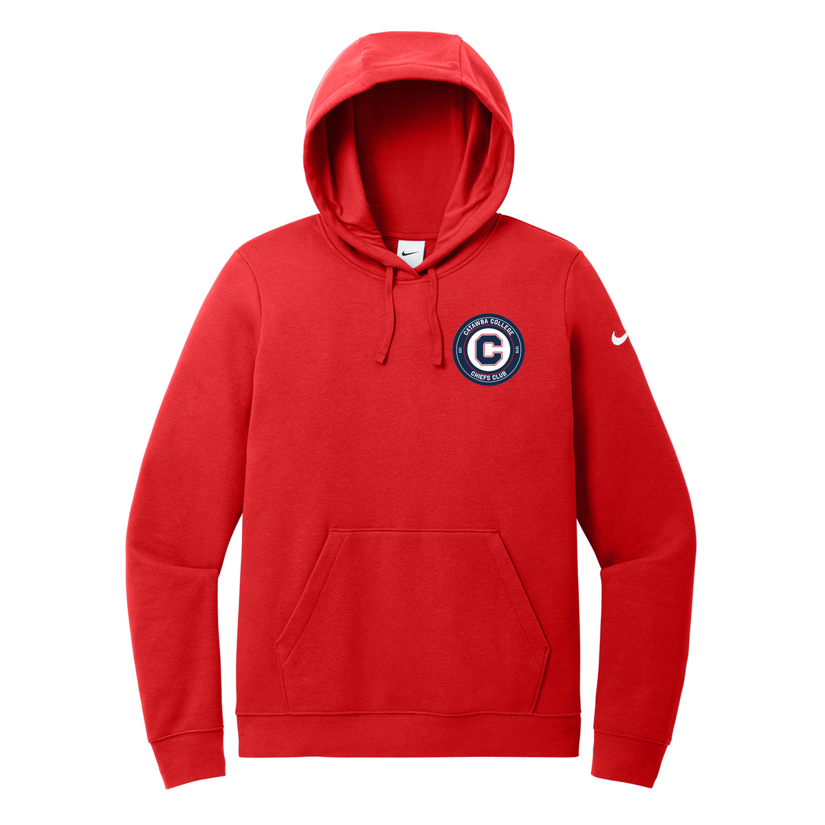 Catawba College Chiefs Club Nike Ladies Club Fleece Sleeve Swoosh Pullover Hoodie
