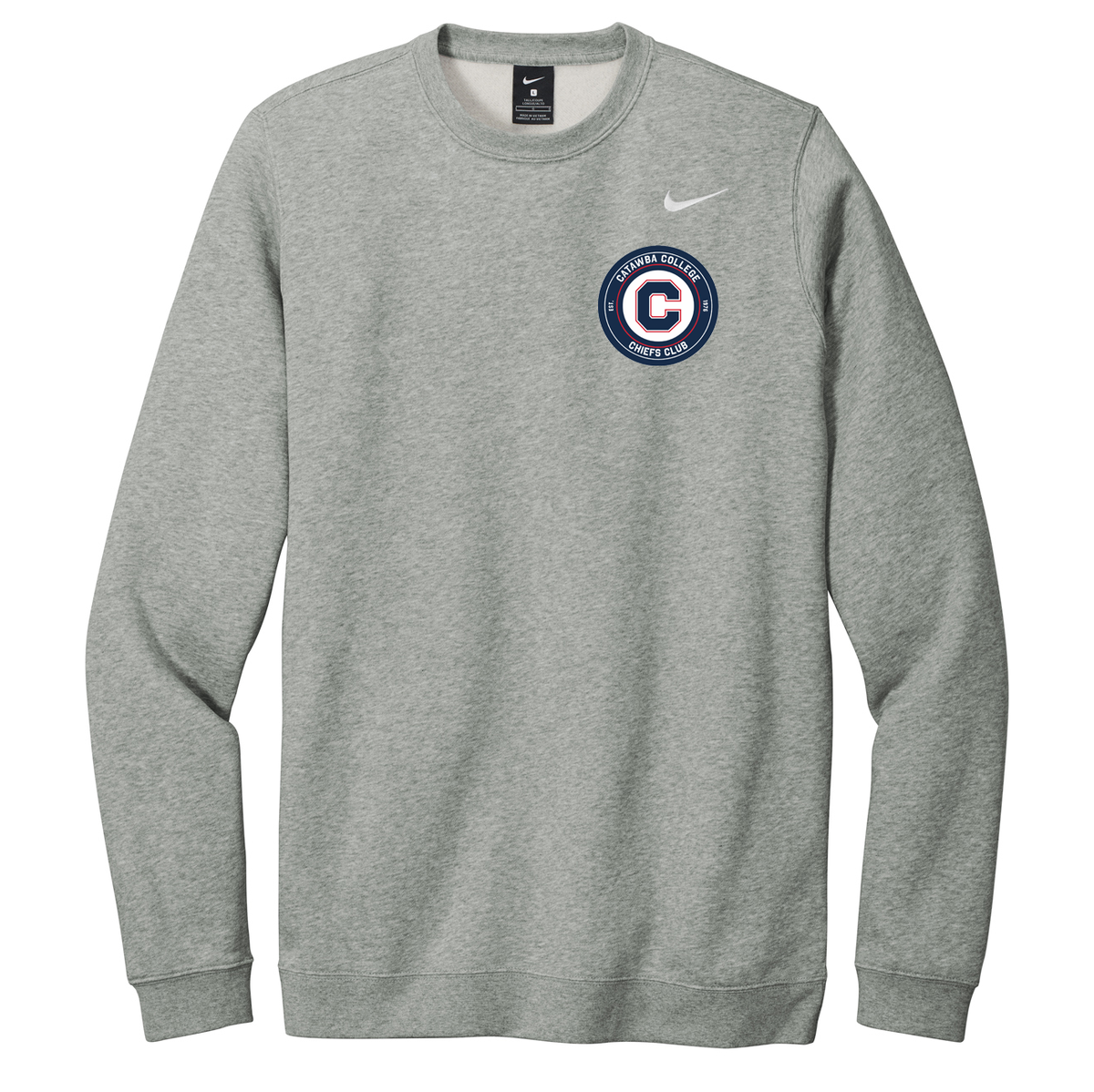 Catawba College Chiefs Club Nike Fleece Crew Neck