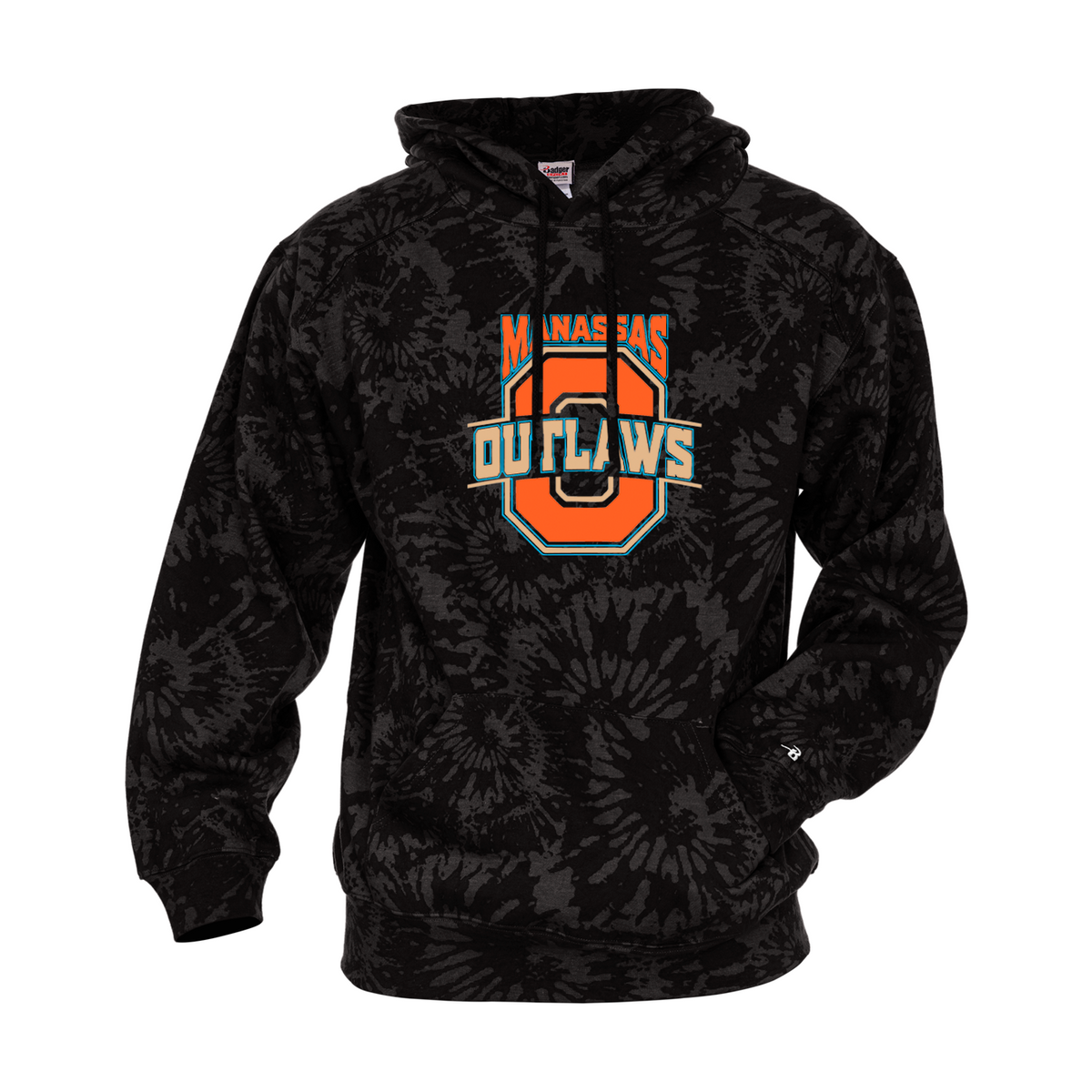 Manassas Outlaws Football Tie-Dye Hoodie