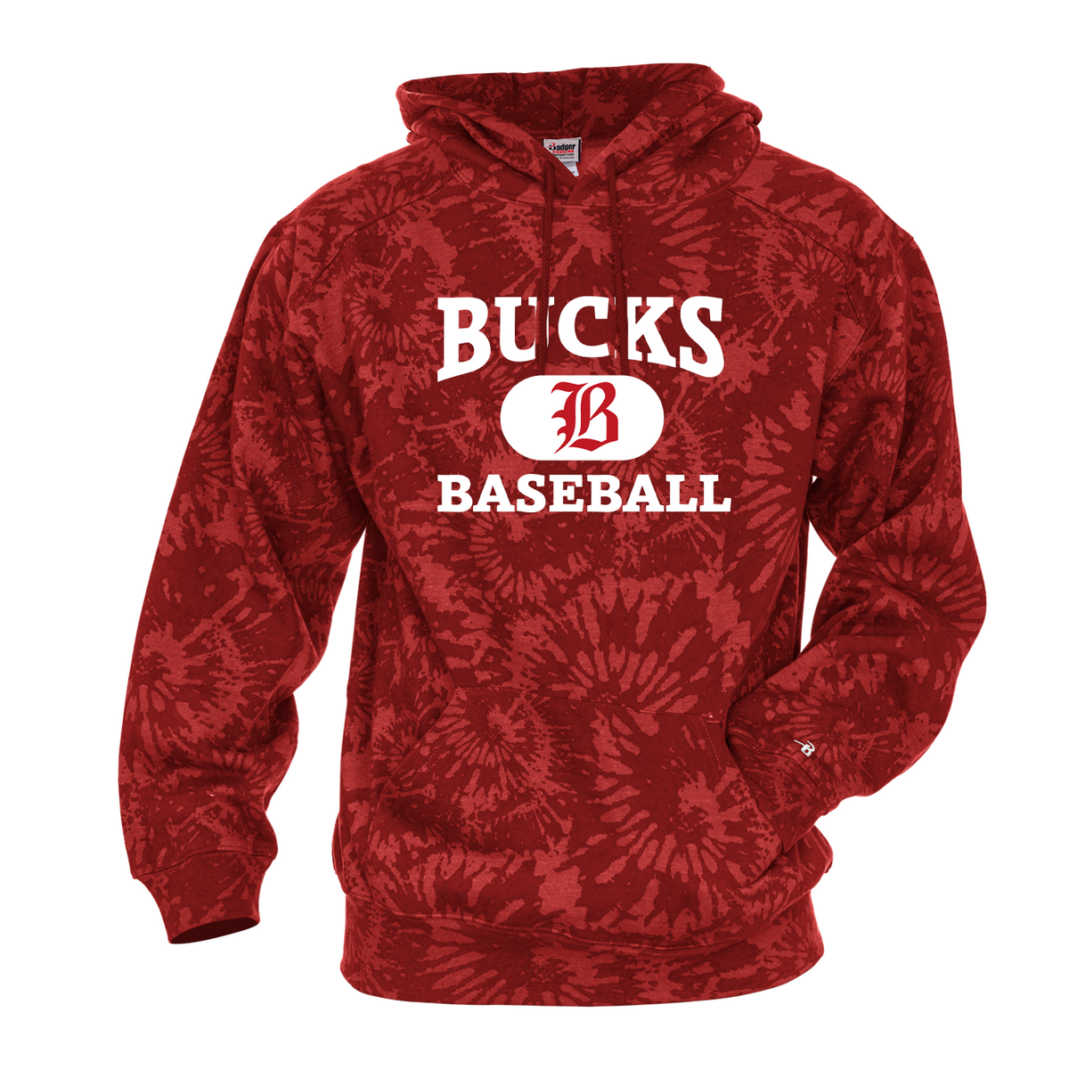 Acadiana Bucks Baseball Tie-Dye Hoodie