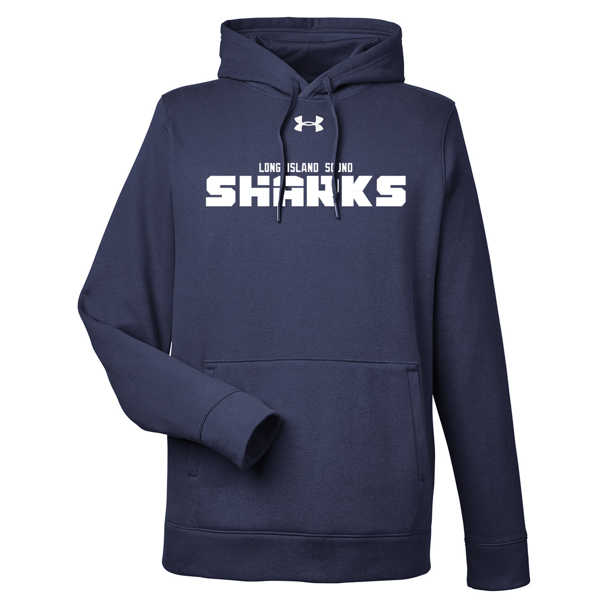 Long Island Sound Sharks Football Under Armour Men's Hustle Pullover Hooded Sweatshirt