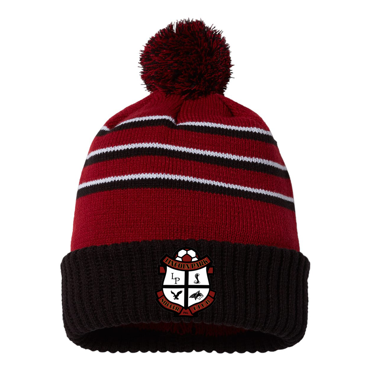 Lincoln Park PAL Soccer Striped Beanie