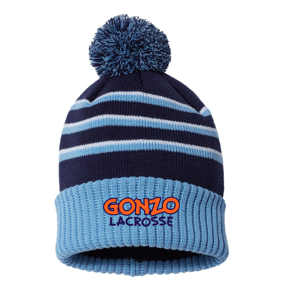 Gonzo Lacrosse Striped Beanie W/ Cuff