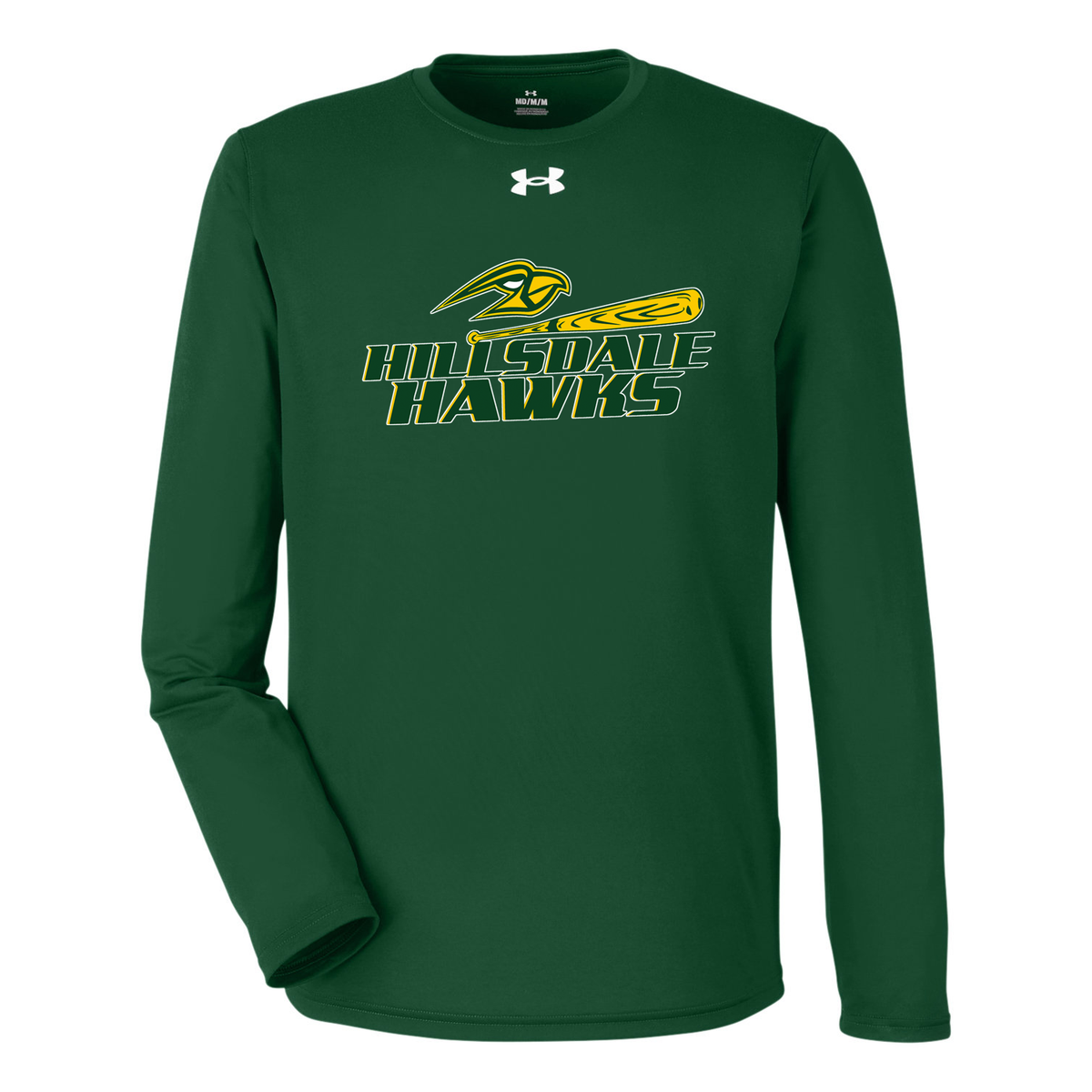 Hillsdale Hawks Under Armour Men's Team Tech Long-Sleeve T-Shirt