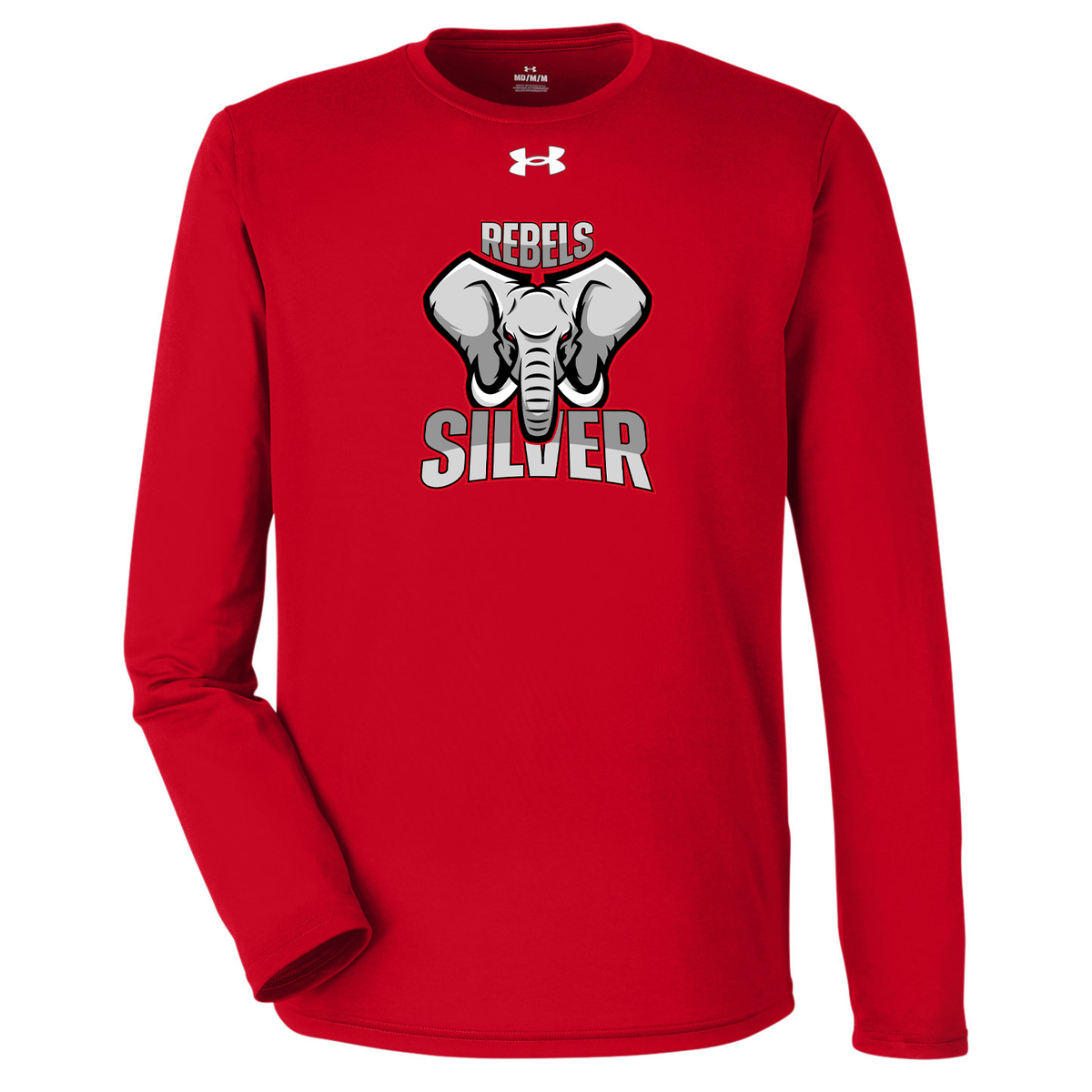 Rebels Silver Under Armour Men's Team Tech Long-Sleeve T-Shirt