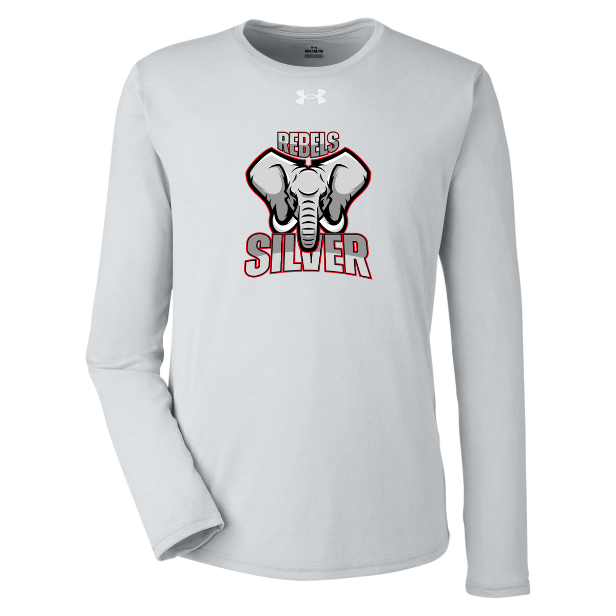 Rebels Silver Under Armour Men's Team Tech Long-Sleeve T-Shirt