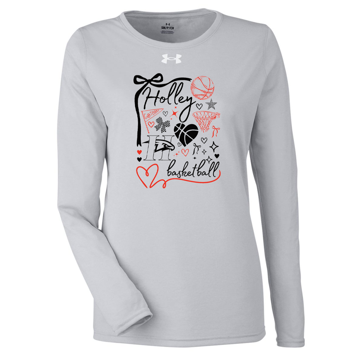 Holley Central School Girls Basketball Under Armour Ladies Tech Long Sleeve Tee