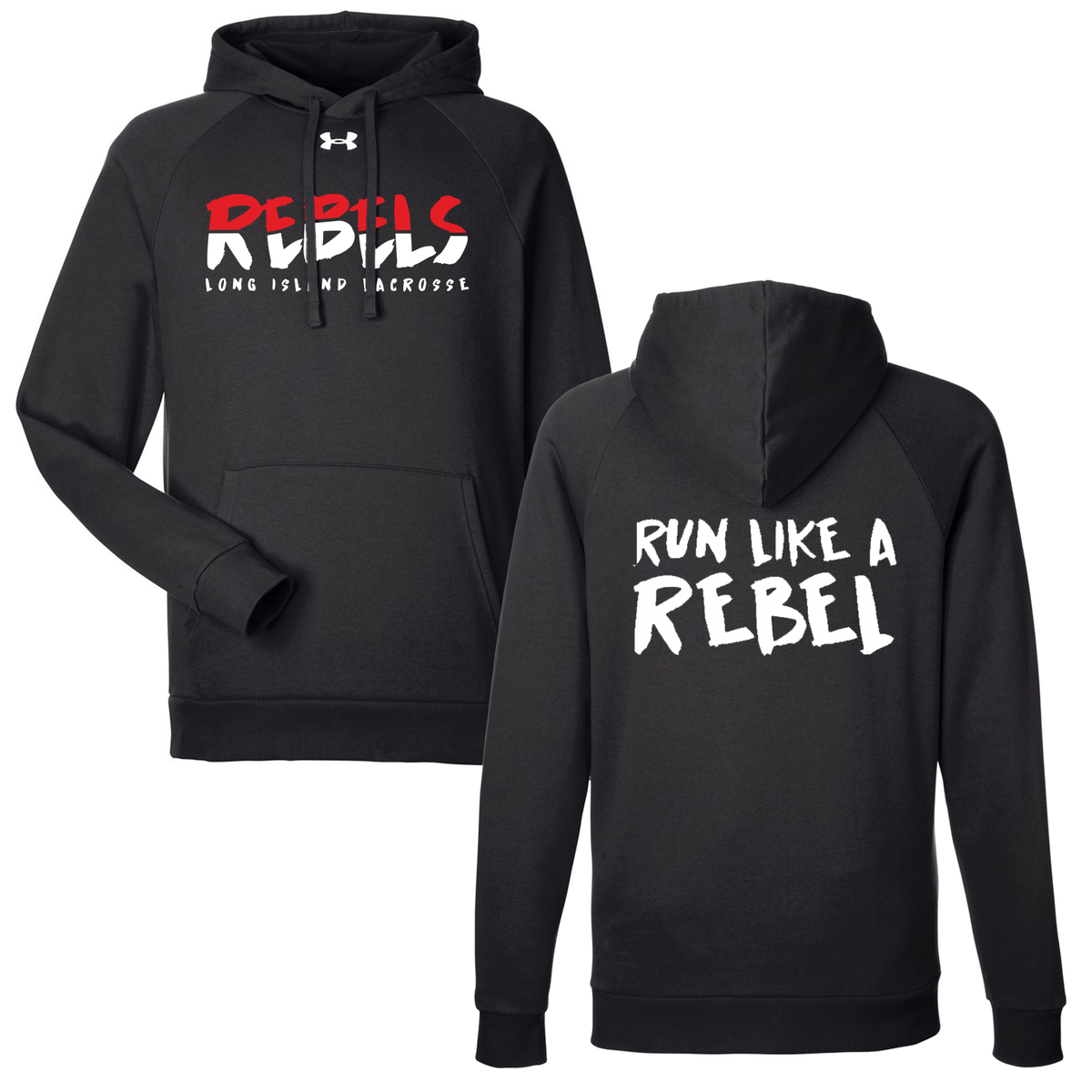 Rebels Lacrosse Under Armour Men's Rival Pullover Hooded Sweatshirt