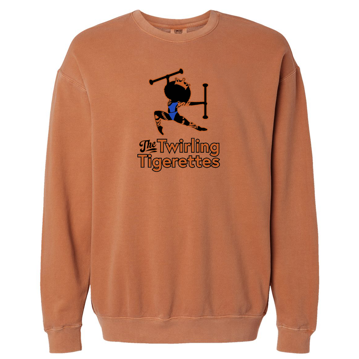 Twirling Tigerettes Garment-Dyed Lightweight Fleece Crewneck Sweatshirt