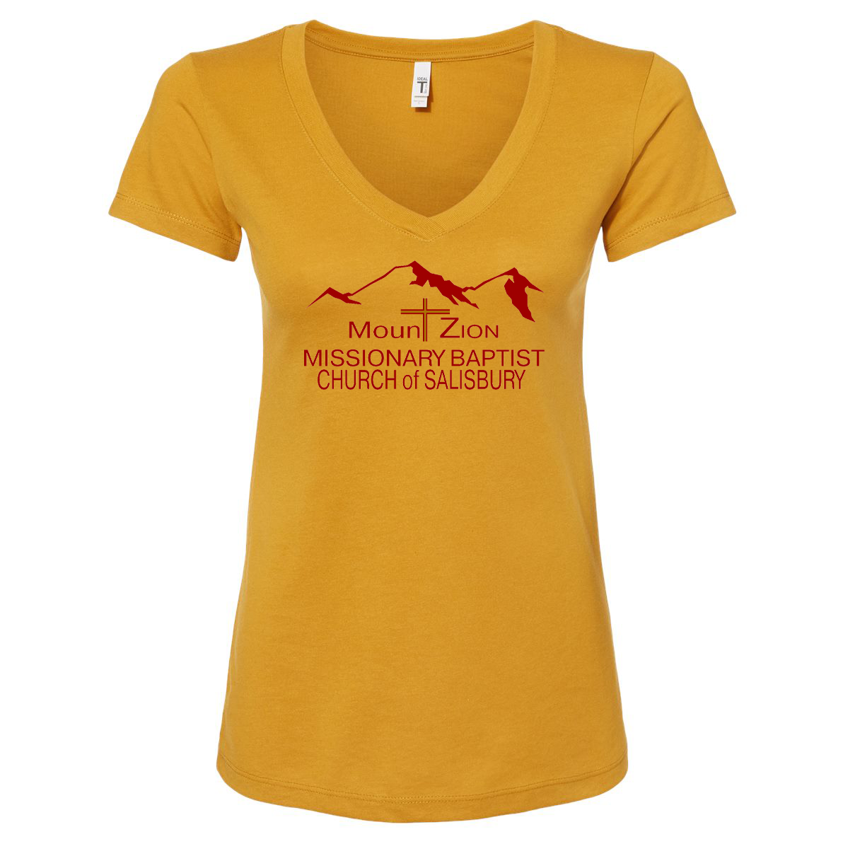 Mount Zion Missionary Baptist Church Women's Ideal V-Neck Tee