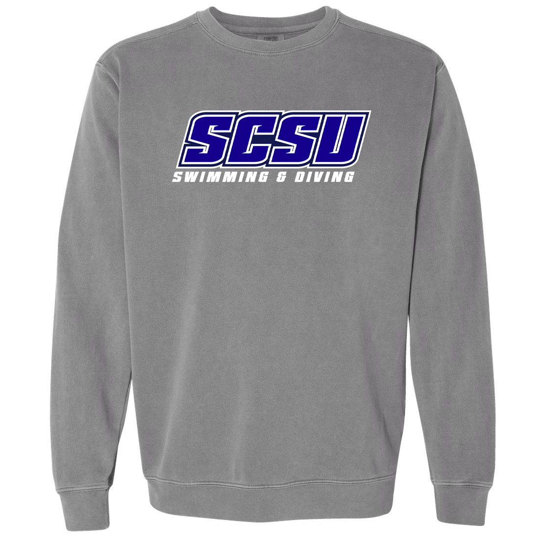 SCSU Swim and Dive Garment Dyed Crewneck Sweatshirt