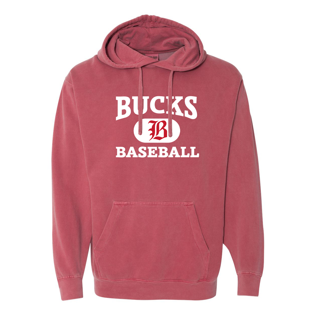 Acadiana Bucks Baseball Garment-Dyed Hooded Sweatshirt