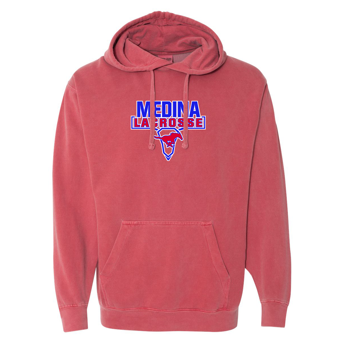 Medina Mustangs Lacrosse Garment-Dyed Hooded Sweatshirt