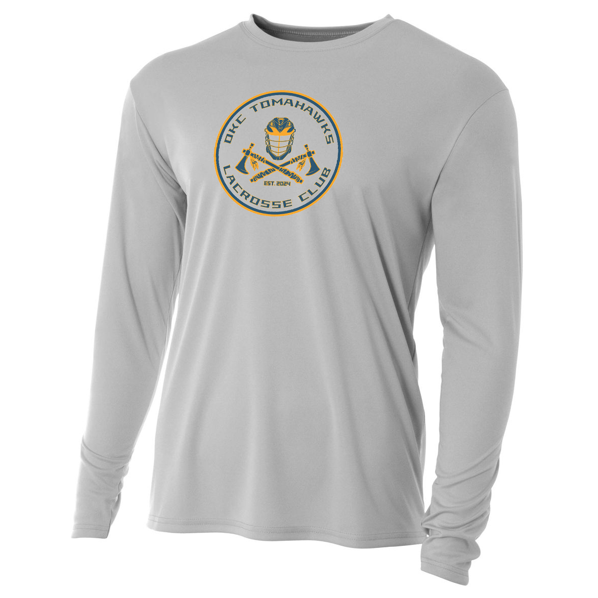 OKC Tomahawks Lacrosse Cooling Performance Long Sleeve Crew