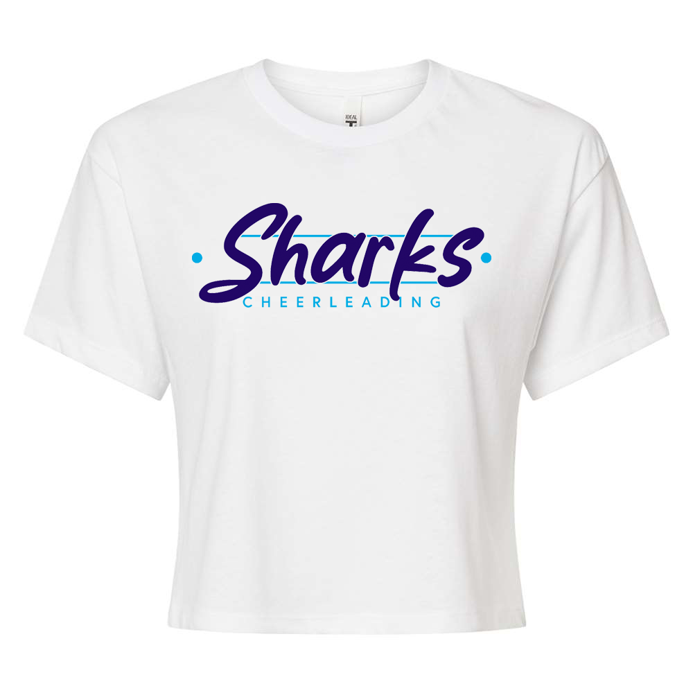 Sharks Cheerleading Women's Ideal Crop Tee