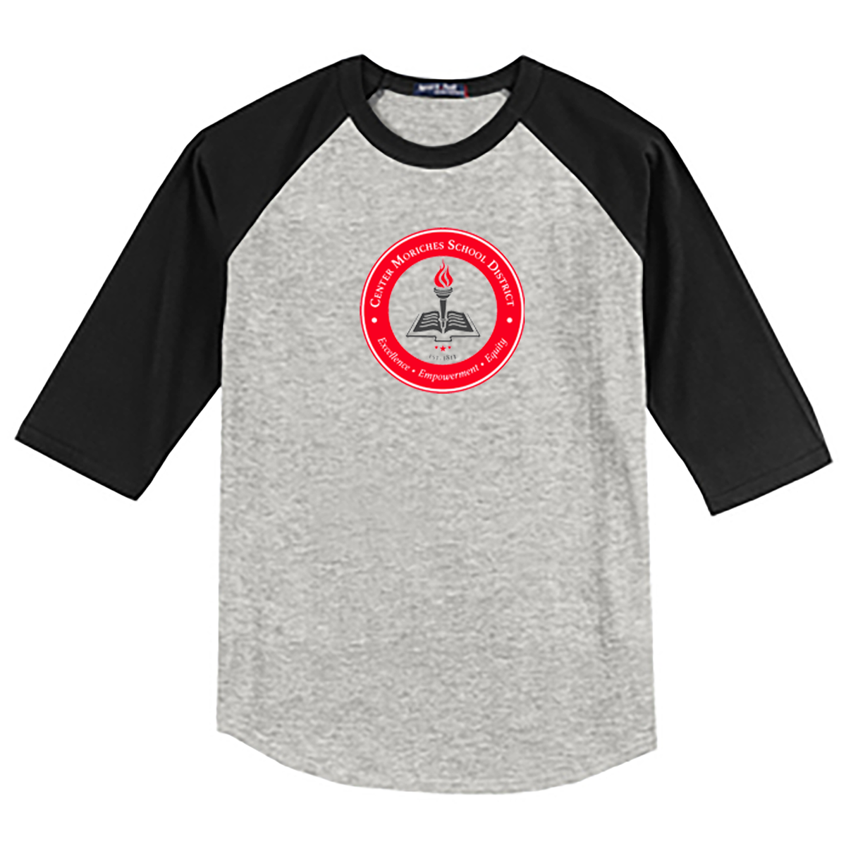 Center Moriches School District 3/4 Sleeve Baseball Shirt