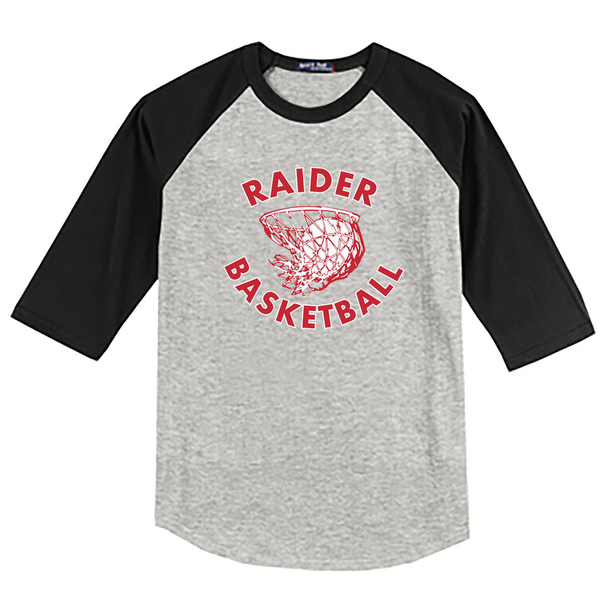 Raider Basketball 3/4 Sleeve Baseball Shirt