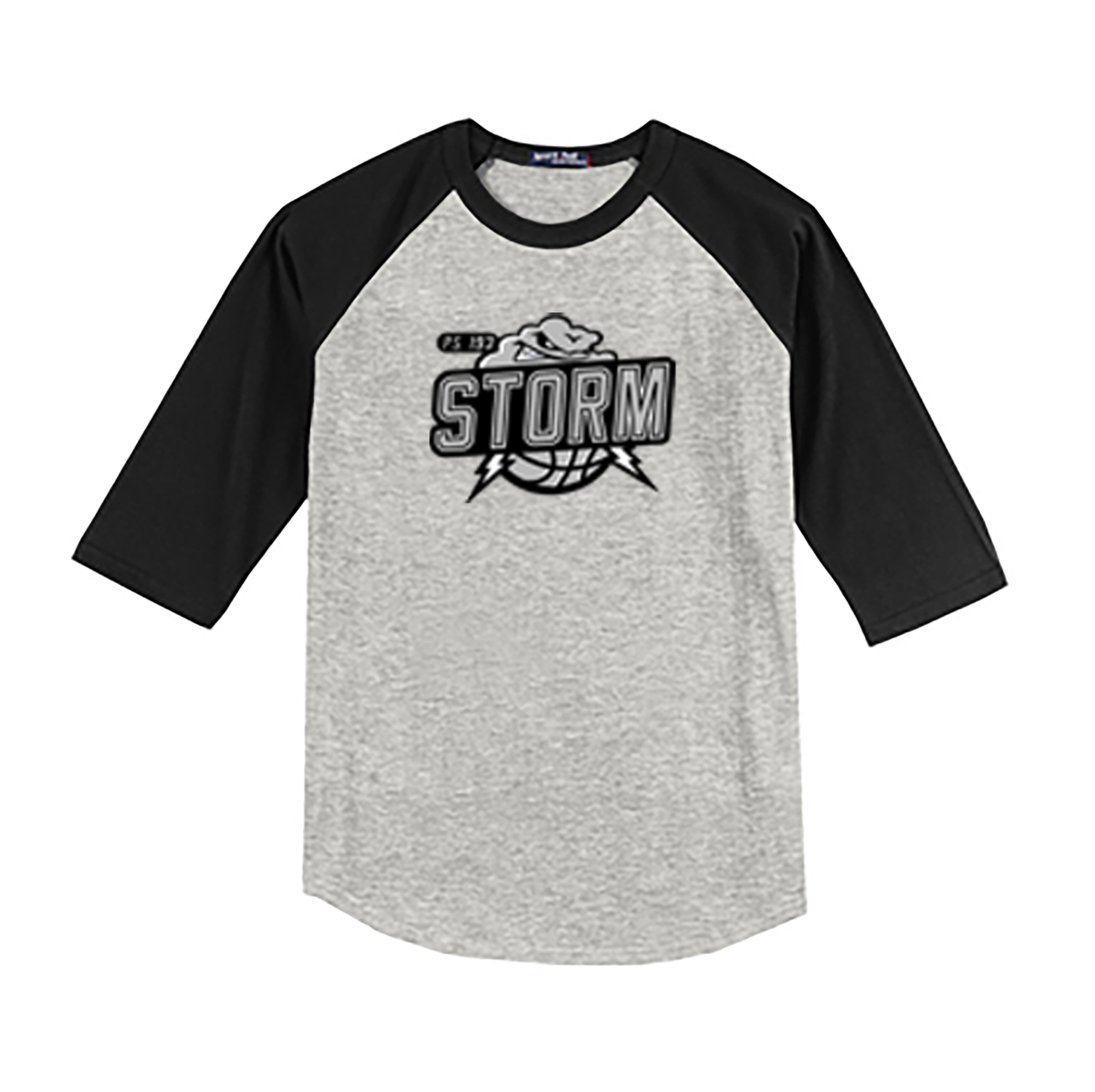 PS 193 Storm Basketball 3/4 Sleeve Baseball Shirt