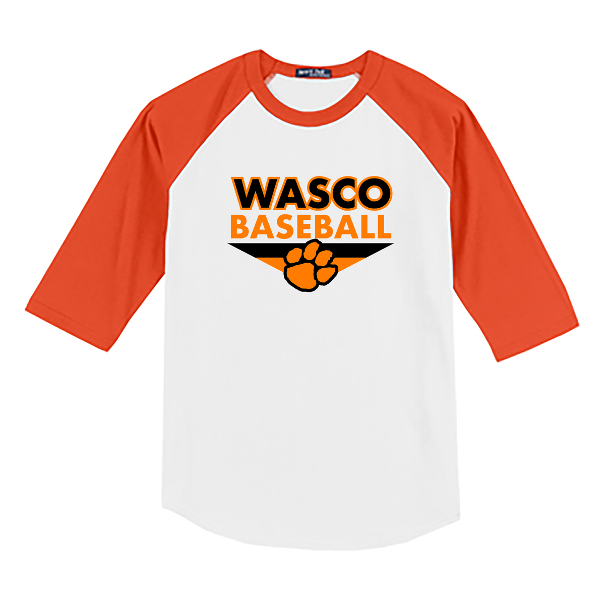 Wasco Union HS Baseball 3/4 Sleeve Baseball Shirt