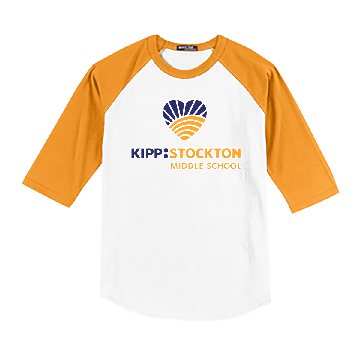 KIPP Stockton Middle School 3/4 Sleeve Baseball Shirt