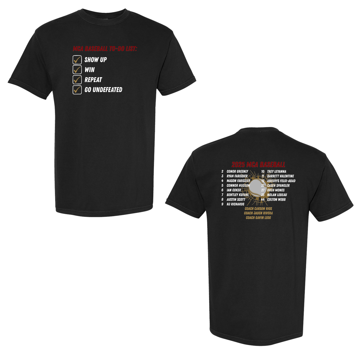 Milford Central Academy Baseball Comfort Colors Heavyweight T-Shirt