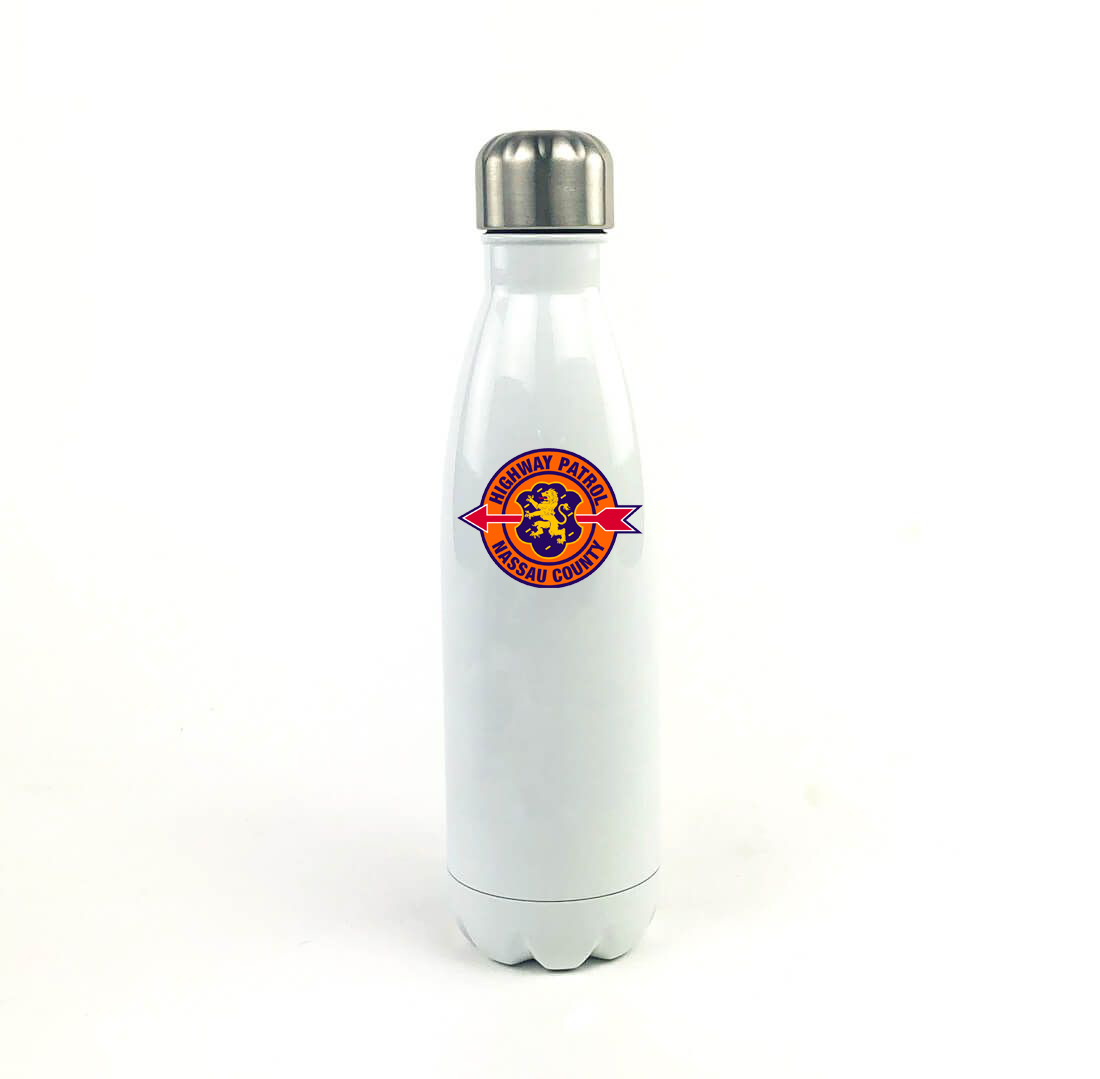 NCPD Highway Patrol 17 Oz. White Stainless Steel Water Bottle