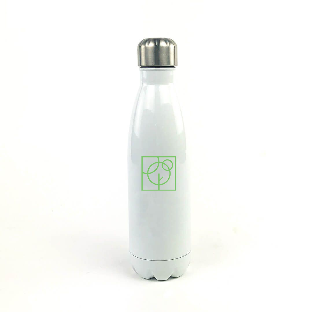 Washington Park Association 17 Oz. White Stainless Steel Water Bottle