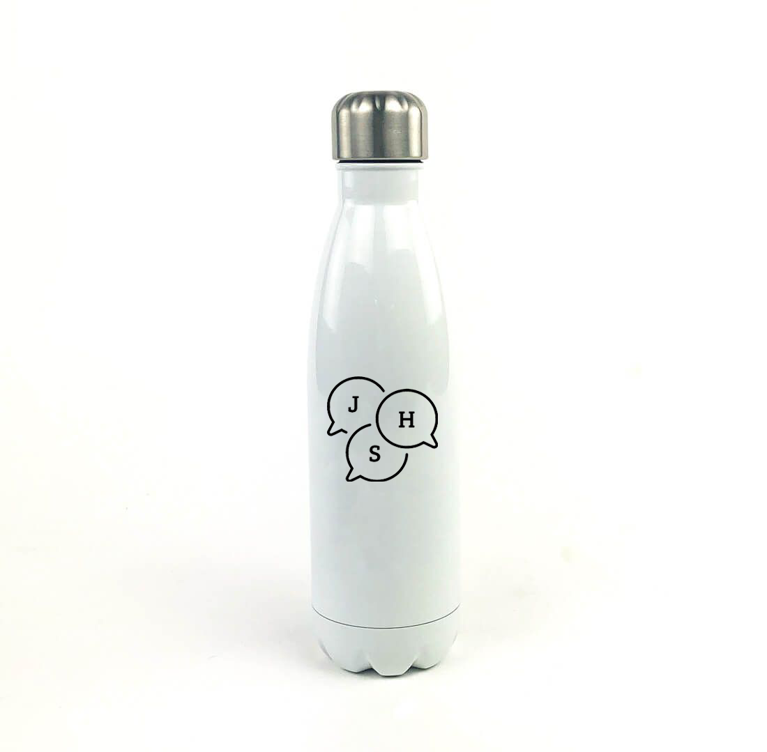 Jericho HS Debate Team 17 Oz. White Stainless Steel Water Bottle