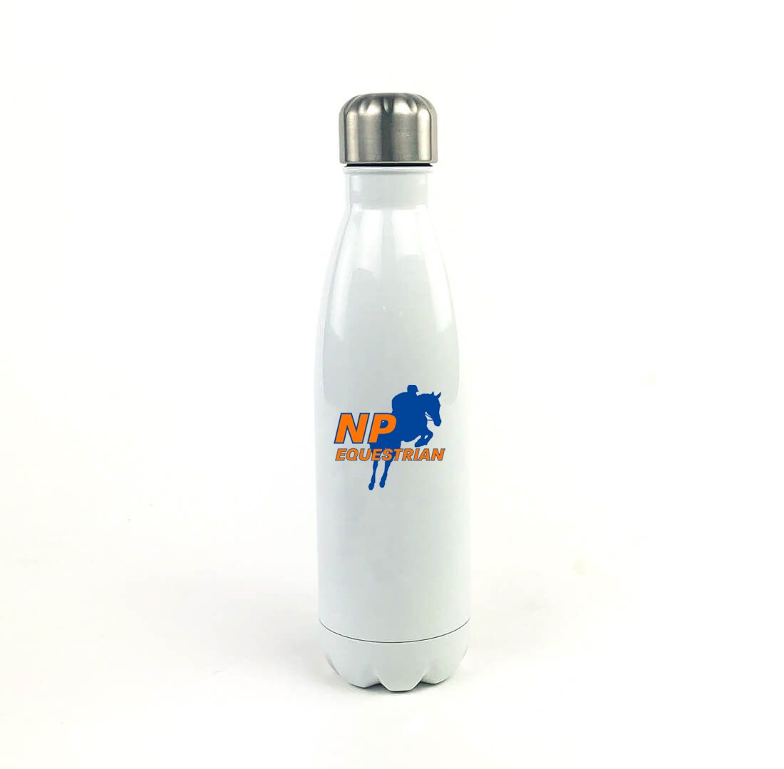 New Paltz Equestrian 17 Oz. White Stainless Steel Water Bottle