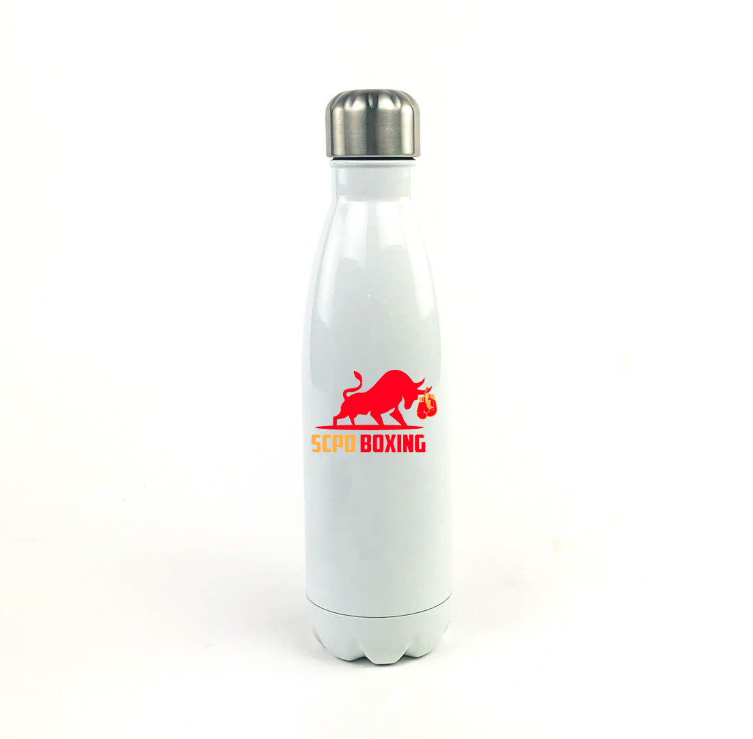 SCPD Boxing 17 Oz. White Stainless Steel Water Bottle