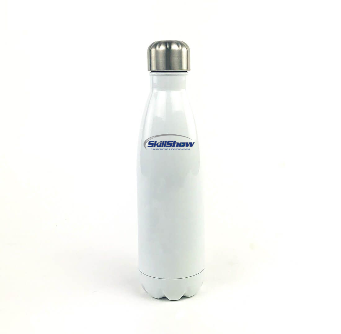 SkillShow 17 Oz. White Stainless Steel Water Bottle