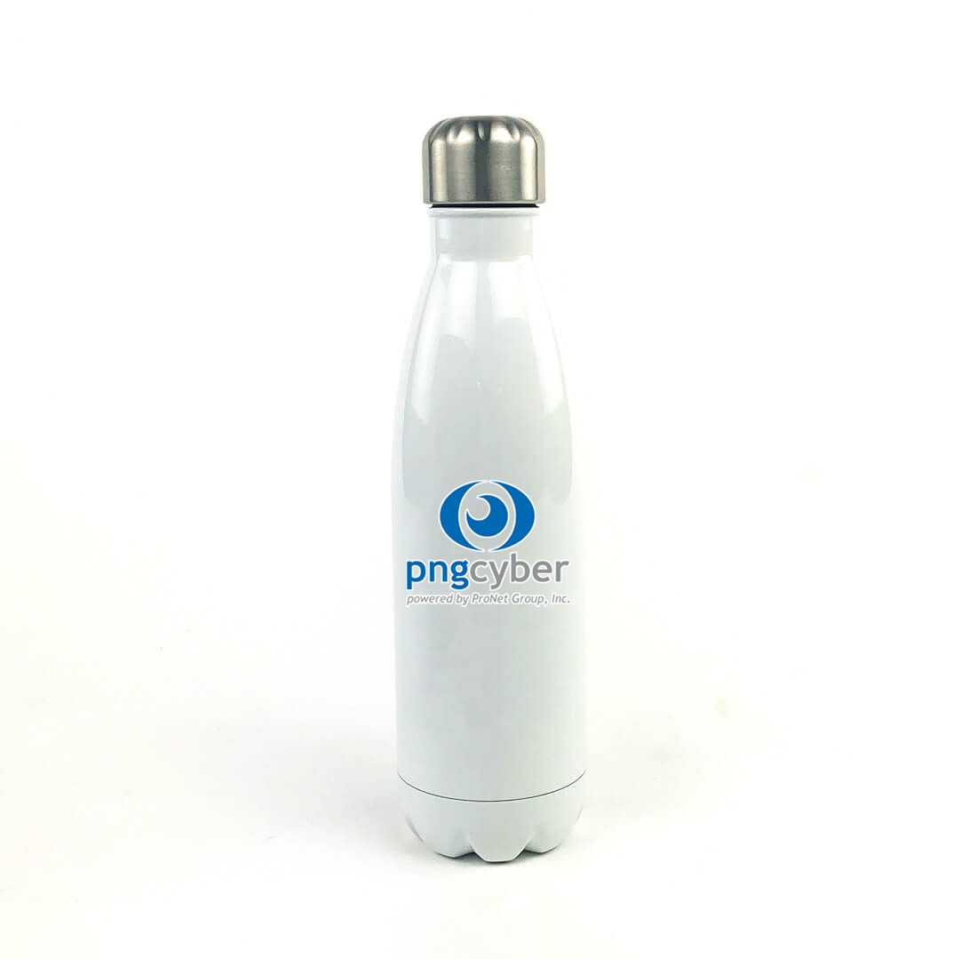 PNG Cyber 17 Oz. White Stainless Steel Water Bottle