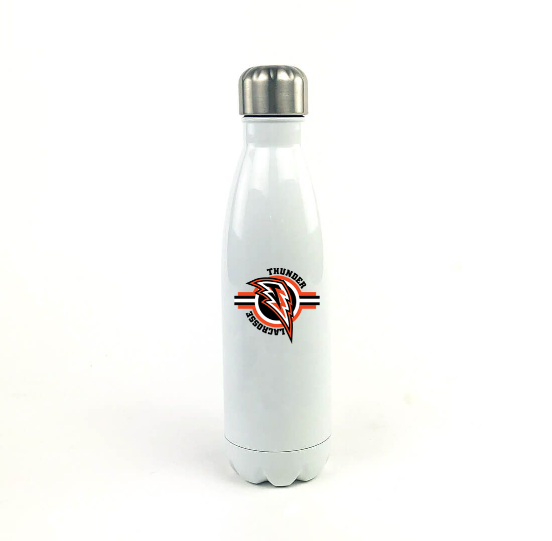 Jersey Thunder Lacrosse 17 Oz. White Stainless Steel Water Bottle