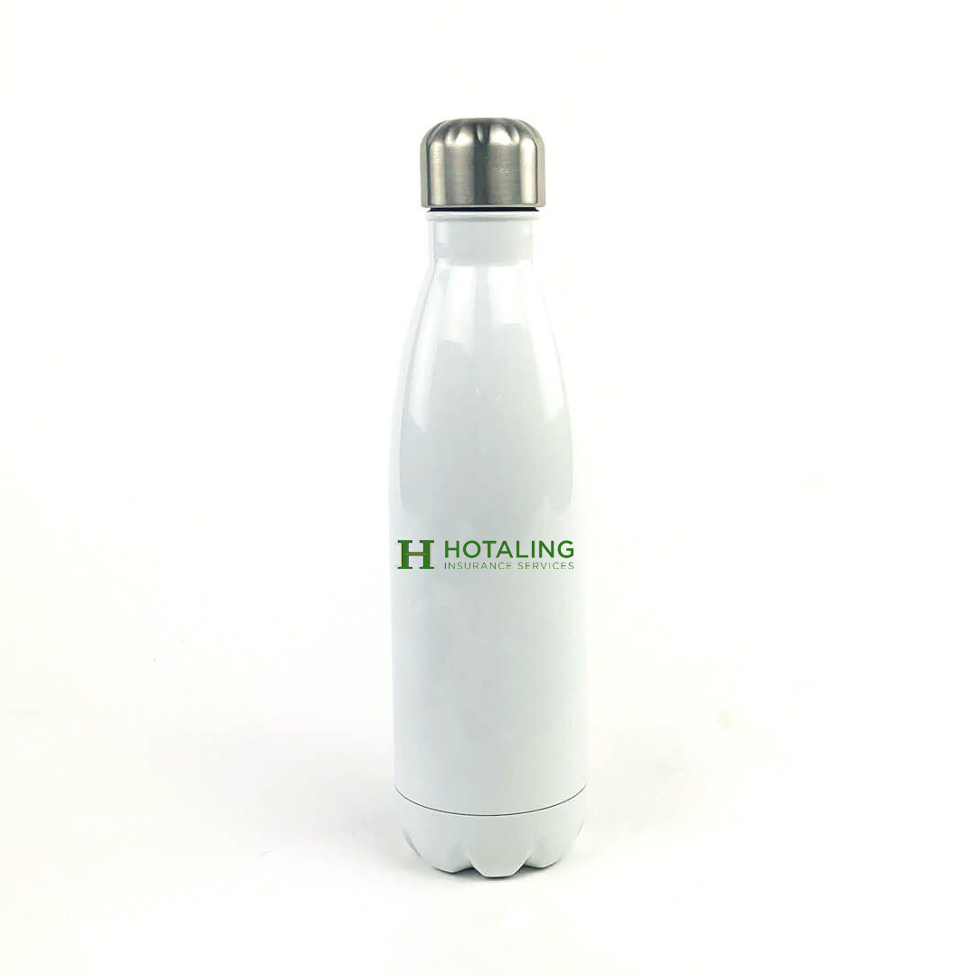 Hotaling Insurance 17 Oz. White Stainless Steel Water Bottle