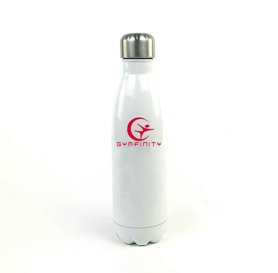 Gymfinity 17 Oz. White Stainless Steel Water Bottle