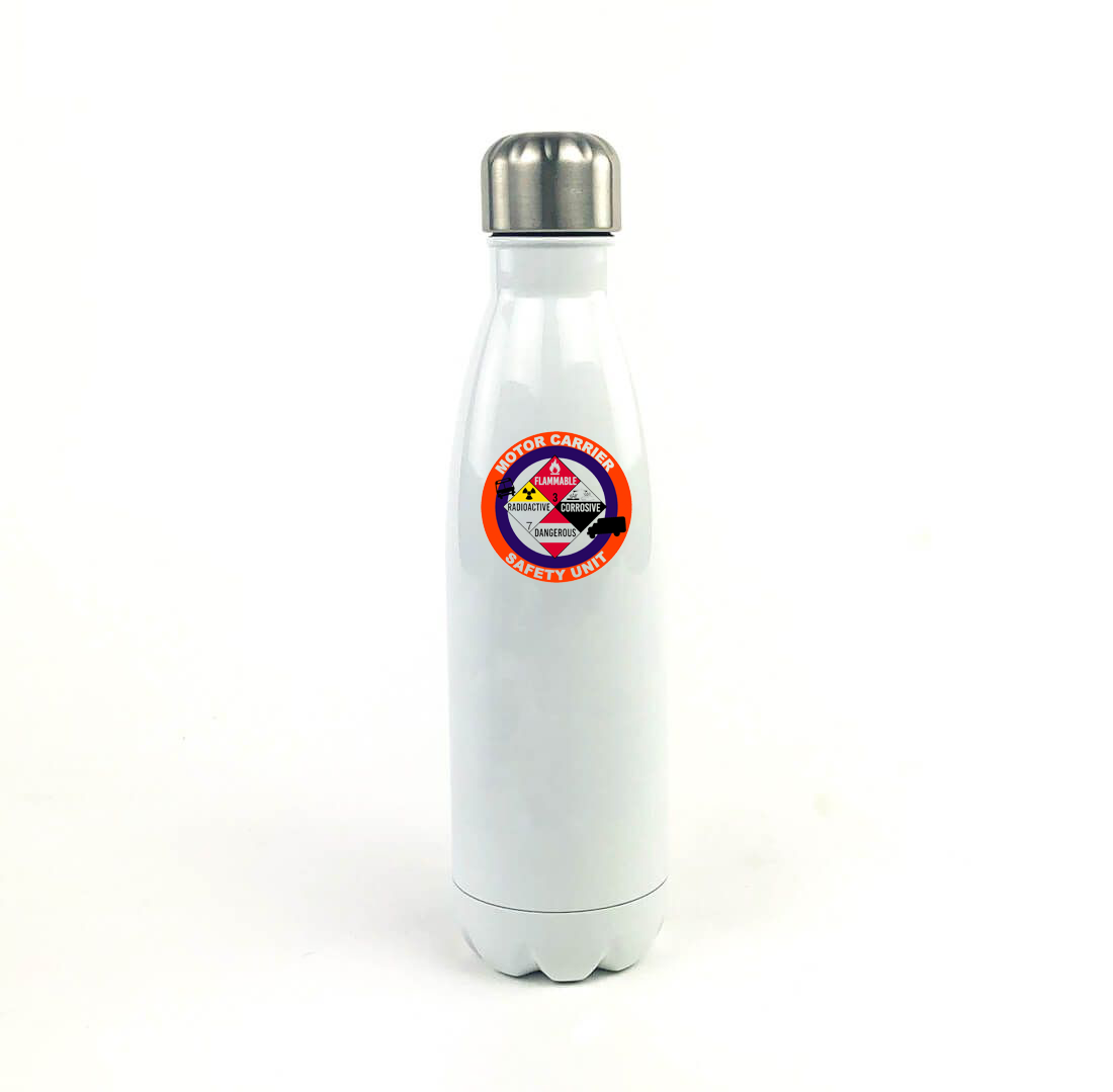 NCPD Motor Carrier Unit 17 Oz. White Stainless Steel Water Bottle