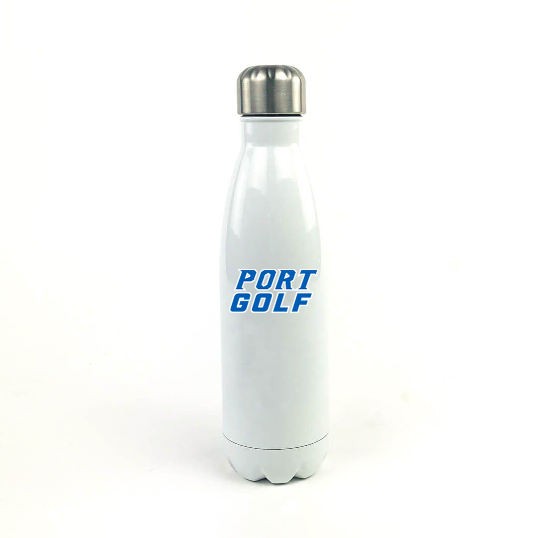 Port Washington Golf 17 Oz. White Stainless Steel Water Bottle