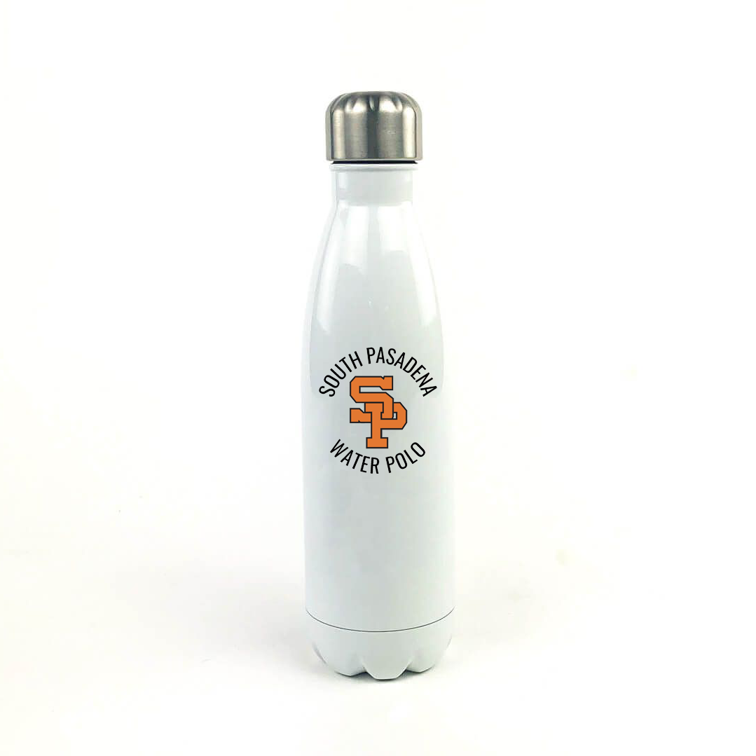 South Pasadena Water Polo 17 Oz. White Stainless Steel Water Bottle