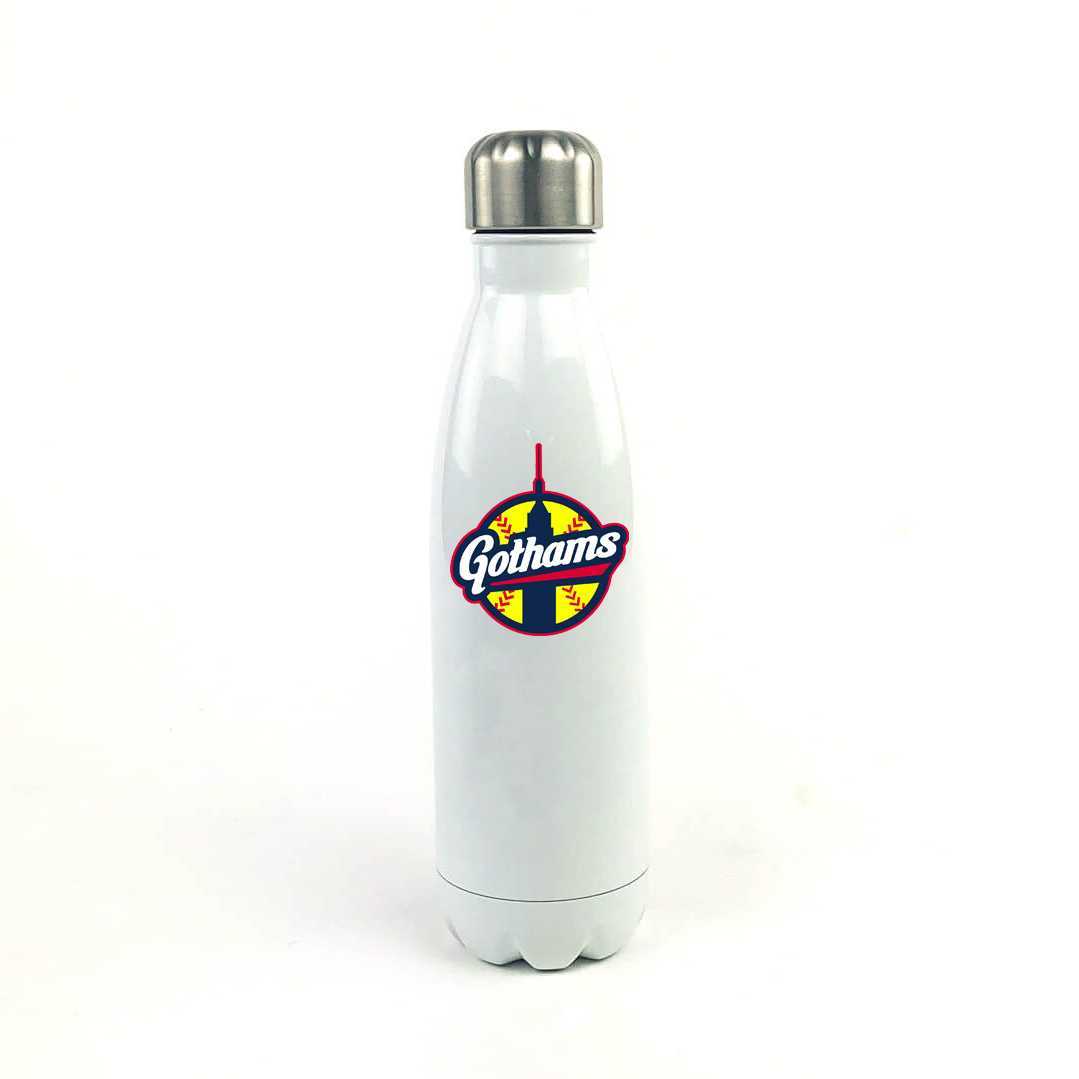 NY Gothams Softball 17 Oz. White Stainless Steel Water Bottle