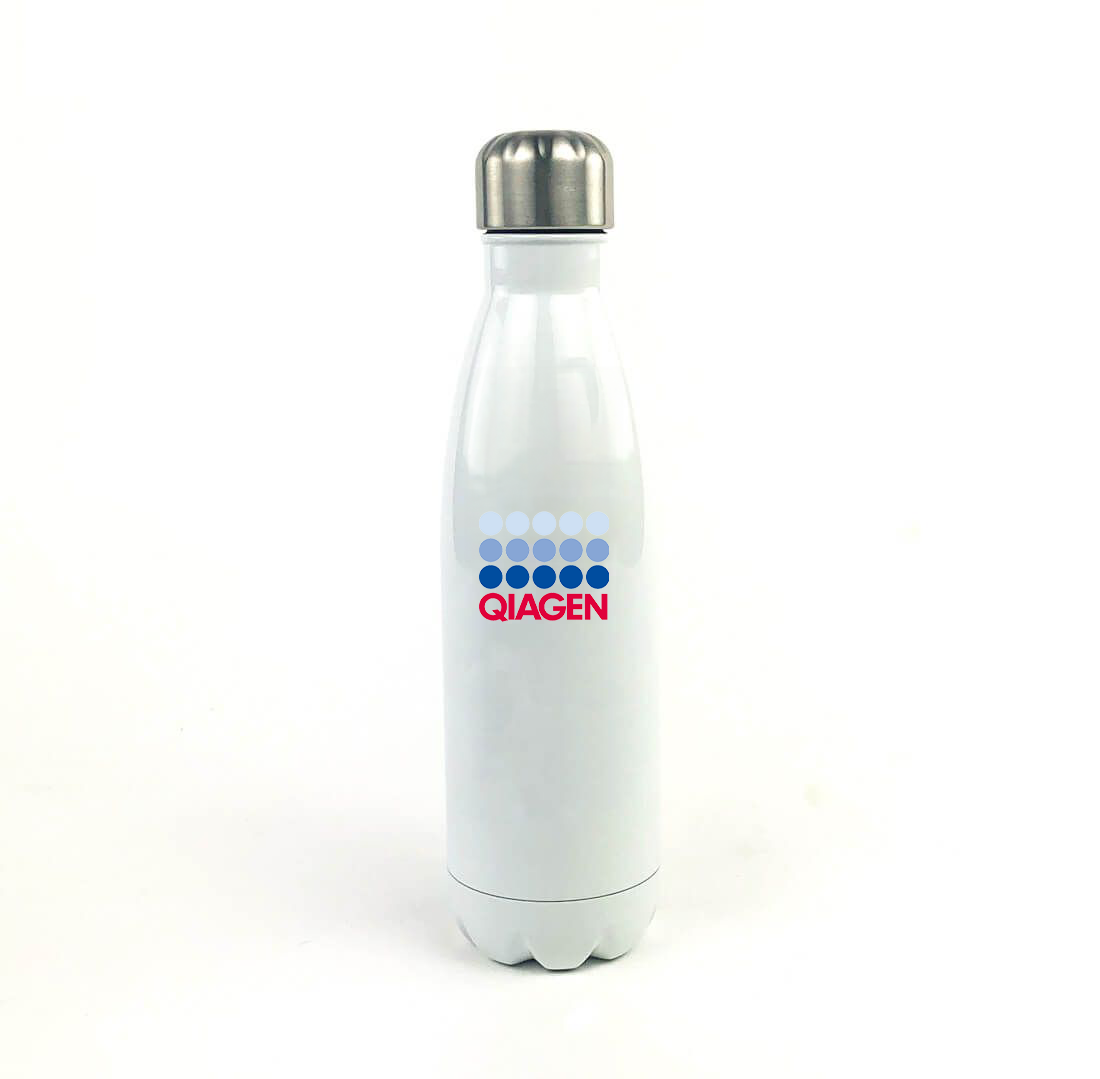 QIAGEN 17 Oz. White Stainless Steel Water Bottle