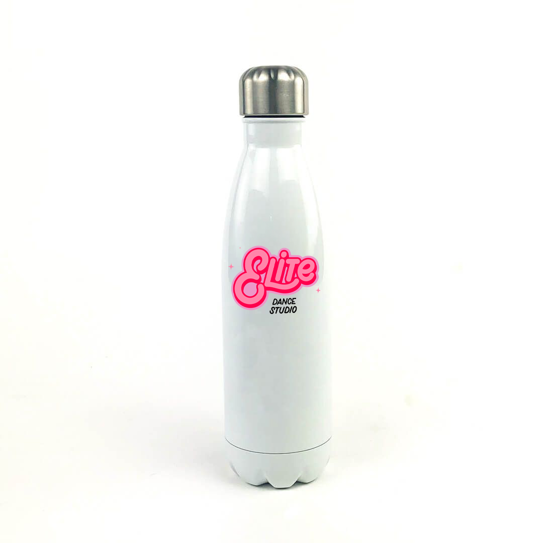 Elite Dance Studio 17 Oz. White Stainless Steel Water Bottle