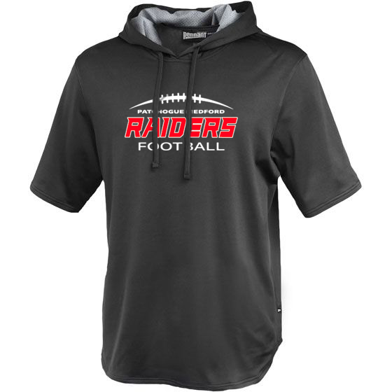 Pat Med Raiders Football Fleece Short Sleeve Warmup Hoodie